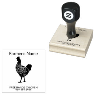 Carimbo De Borracha fazenda de carne de frango e de ovos de galinha