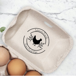 Carimbo De Borracha Fazenda de frango fresco Ovos frescos Cartonagem A