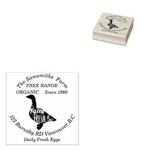 Carimbo De Borracha Fazenda De Ovos Do Pato Da Família Desde 1960