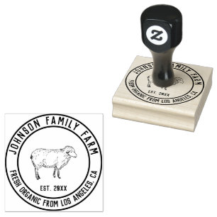 Carimbo De Borracha Fazenda Familiar Vintage Personalizada 