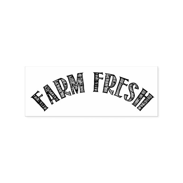 Carimbo De Borracha Fazenda fresca (Impressão)