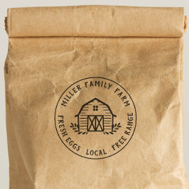 Carimbo De Borracha Fazenda Personalizada Da Família De Logotipos Da B