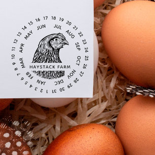 Carimbo De Borracha Fazenda Rústica Da Família De Frango ⎢ Cartona