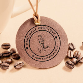 Carimbo De Borracha Feita À Mão Com Amor | Identificador Social de Nom