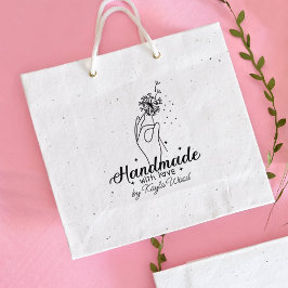 Carimbo De Borracha Feita à mão com amor, Mão Dandelion Grande Borrach