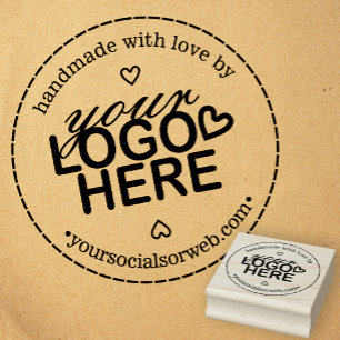 Carimbo De Borracha Feita à mão com o logotipo Love Rustic
