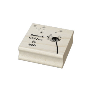 Carimbo De Borracha Feita à mão com um selo floral de amor