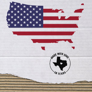 Carimbo De Borracha Feita com amor no Texas, Small Business,