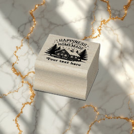 Carimbo De Borracha Felicidade é Férias de Natal Russo caseiras