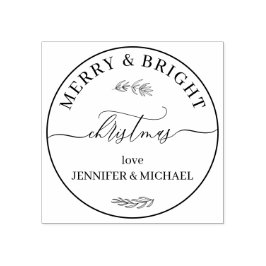 Carimbo De Borracha Feliz e natal brilhante