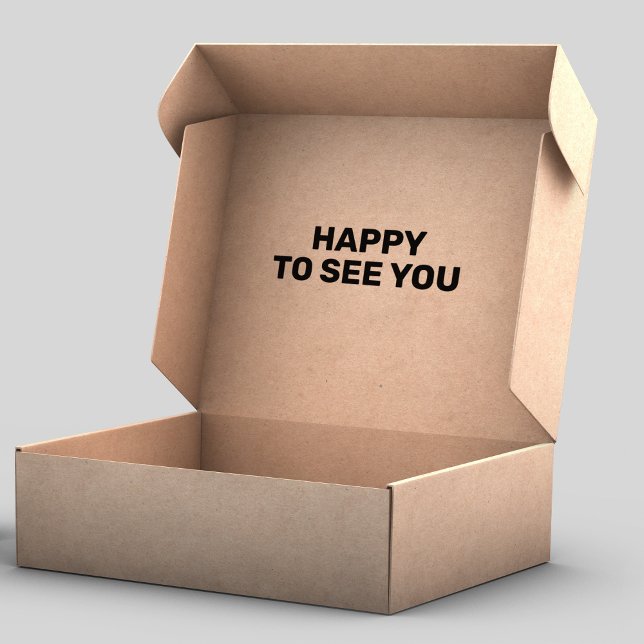 Carimbo De Borracha Feliz em vê-lo, Packaging (Criador carregado)