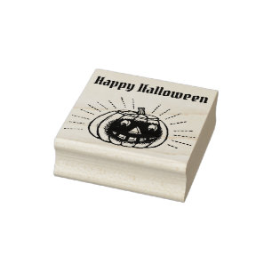 Carimbo De Borracha Feliz Halloween Pumpkin