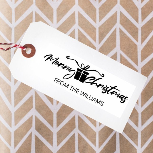 Carimbo De Borracha Feliz Natal da família (personalizada), (Criador carregado)