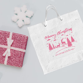 Carimbo De Borracha Feliz Natal Forest Deer e Árvores