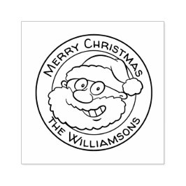 Carimbo De Borracha Feliz Natal Papais noeis de Cartoons Saudações Fam