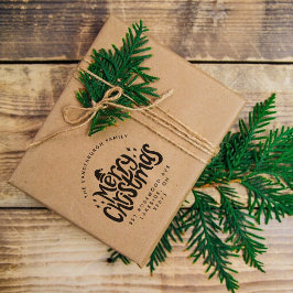 Carimbo De Borracha Feliz Natal Saudações Endereço de Retorno Personal