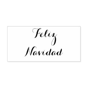 Carimbo De Borracha Feliz Navidad - selo de madeira