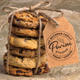 Carimbo De Borracha Feliz Purim Personalizado Informações sobre Kosher