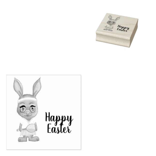 Carimbo De Borracha Felz pascoa Personalizada Engraçado Tênis Bunny Pá (Carimbado)