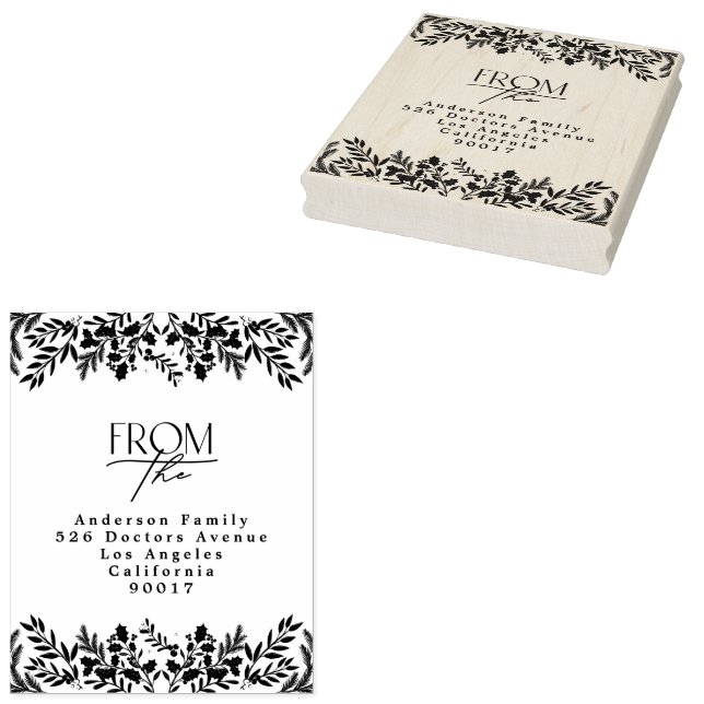 Carimbo De Borracha Feriado de Natal de Elegância Clássica Encantante (Carimbado)