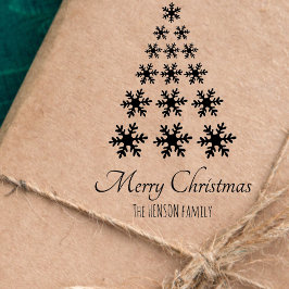 Carimbo De Borracha Feriado Personalizado de Script de Árvore de Natal