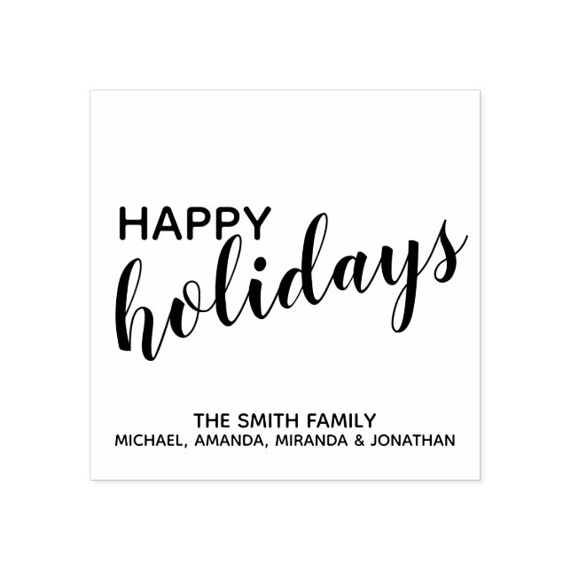 Carimbo De Borracha Feriados Felizes Festivos (Impressão)