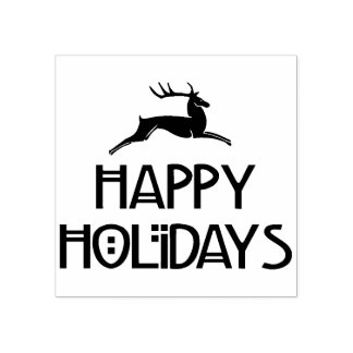 Carimbo De Borracha Feriados Felizes Vintage Deer