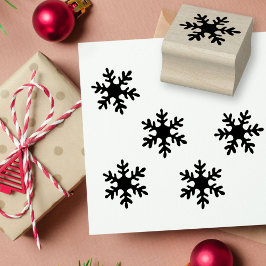 Carimbo De Borracha Férias Simples de Natal com Floco de Neve