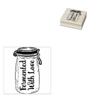 Carimbo De Borracha Fermentado Com Amor