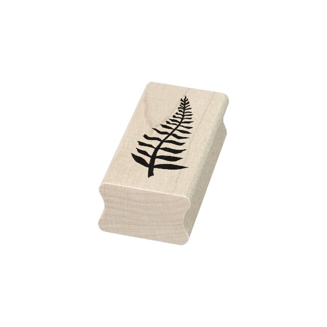 Carimbo De Borracha Fern Leaf Wood Art Stamp (Carimbo)