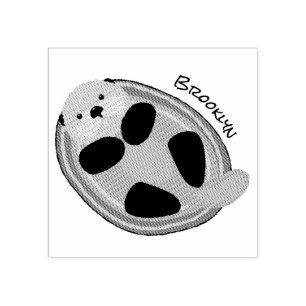 Carimbo De Borracha Figura de desenho animado azul-lontra do mar feliz