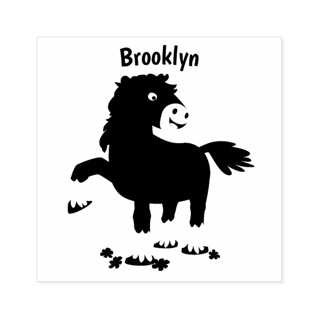 Carimbo De Borracha Figura de desenho animado de corte Clydesdale (Impressão)