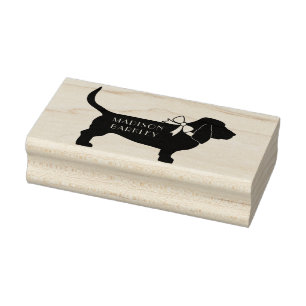 Carimbo De Borracha Filhote de Cachorro Basset Hound