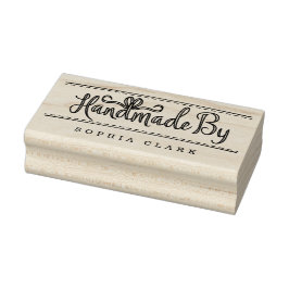 Carimbo De Borracha Fita E Costura artesanais Feitas À Mão