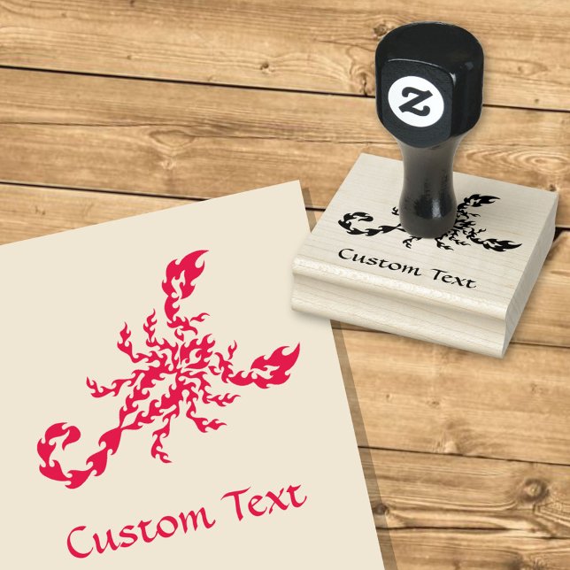 Carimbo De Borracha Flames Scorpion (Criador carregado)