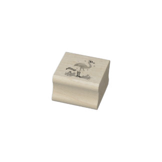 Carimbo De Borracha Flamingo Queen