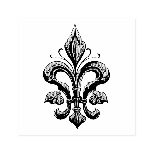 Carimbo De Borracha Fleur de Lis, França Elegante (Impressão)