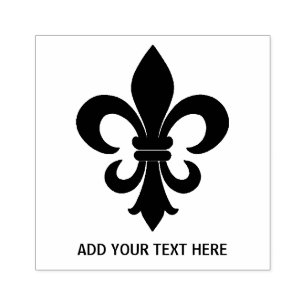 Carimbo De Borracha Fleur de Lis, francês personalizado