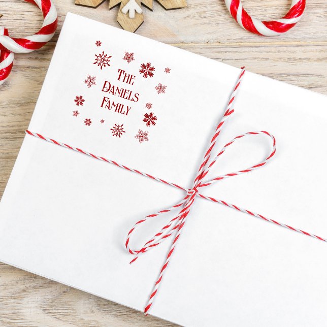 Carimbo De Borracha Floco de neve de Natal Personalizado (Criador carregado)