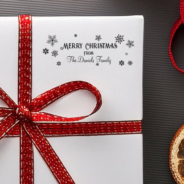 Carimbo De Borracha Floco de neve de Natal Personalizado (Criador carregado)