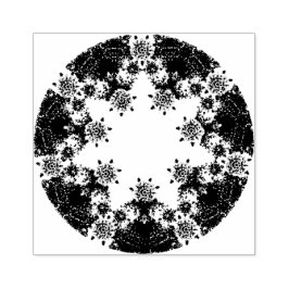 Carimbo De Borracha floco de neve roxo leve e coração brilhando