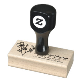 Carimbo De Borracha Flor Botânica