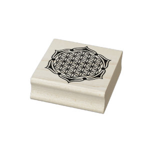 Carimbo De Borracha Flor de DES Lebens - Lotus da vida/Blume mim