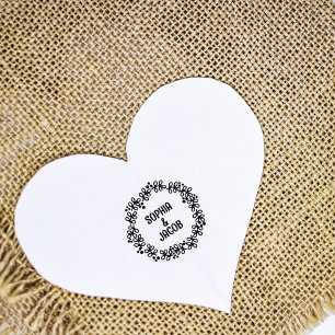 Carimbo De Borracha Flor de Nomes Personalizados