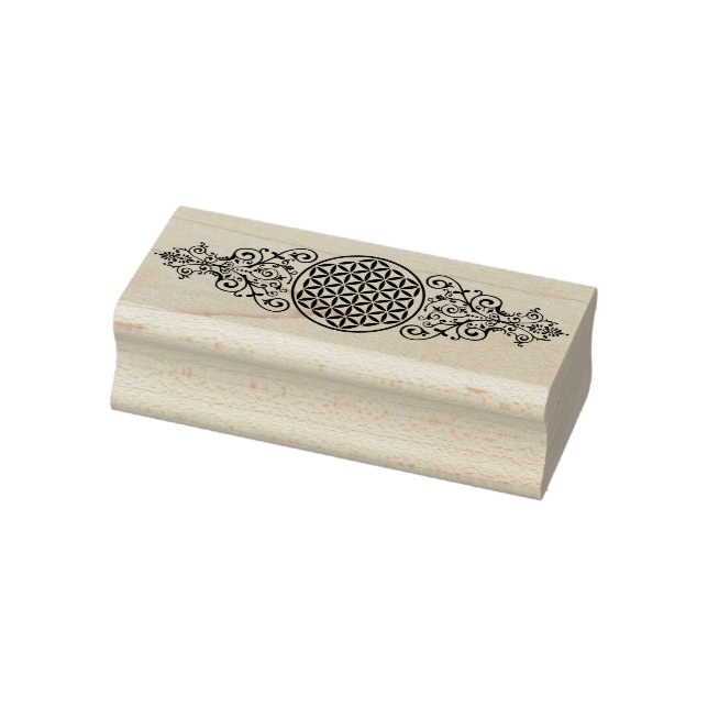 Carimbo De Borracha Flor de Vida - selos antigos preto 1 (Carimbo)