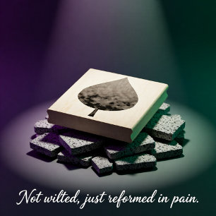 Carimbo De Borracha Flor Esmagada