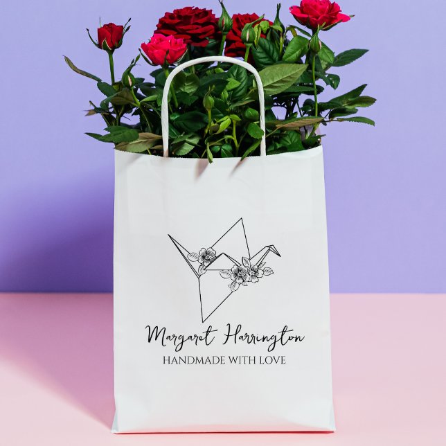 Carimbo De Borracha Floral Bird Origami Personalizada Com Amor (Criador carregado)