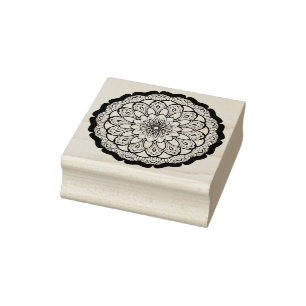 Carimbo De Borracha Floral Petals Flor Mandala Yoga