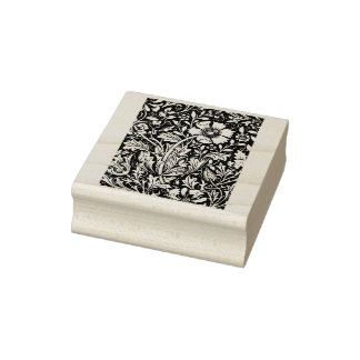 Carimbo De Borracha Floral William Morris Design