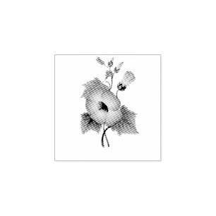 Carimbo De Borracha Flores Cor-de-Rosa Anormais Thunder_Cove 